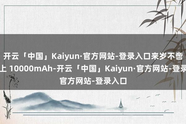 开云「中国」Kaiyun·官方网站-登录入口来岁不啻一家上 10000mAh-开云「中国」Kaiyun·官方网站-登录入口