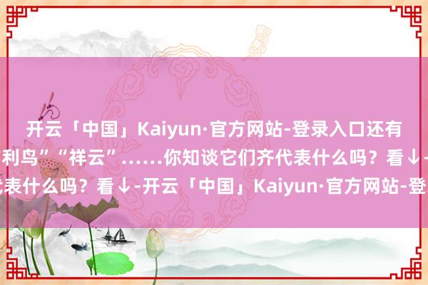 开云「中国」Kaiyun·官方网站-登录入口还有“雷电”“轰隆火”“吉利鸟”“祥云”……你知谈它们齐代表什么吗?看↓-开云「中国」Kaiyun·官方网站-登录入口