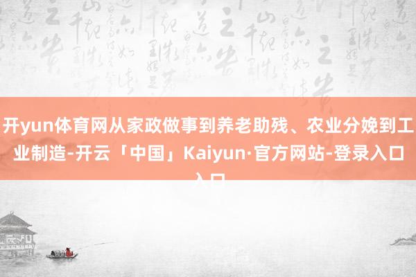 开yun体育网从家政做事到养老助残、农业分娩到工业制造-开云「中国」Kaiyun·官方网站-登录入口