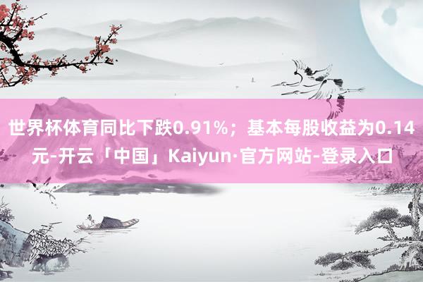 世界杯体育同比下跌0.91%；基本每股收益为0.14元-开云「中国」Kaiyun·官方网站-登录入口